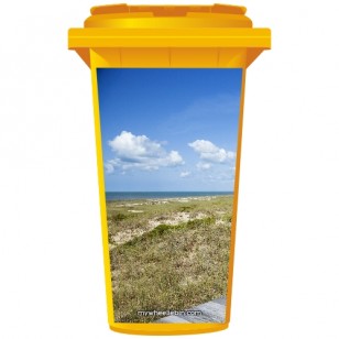 Grass On The Beach Wheelie Bin Sticker Panel